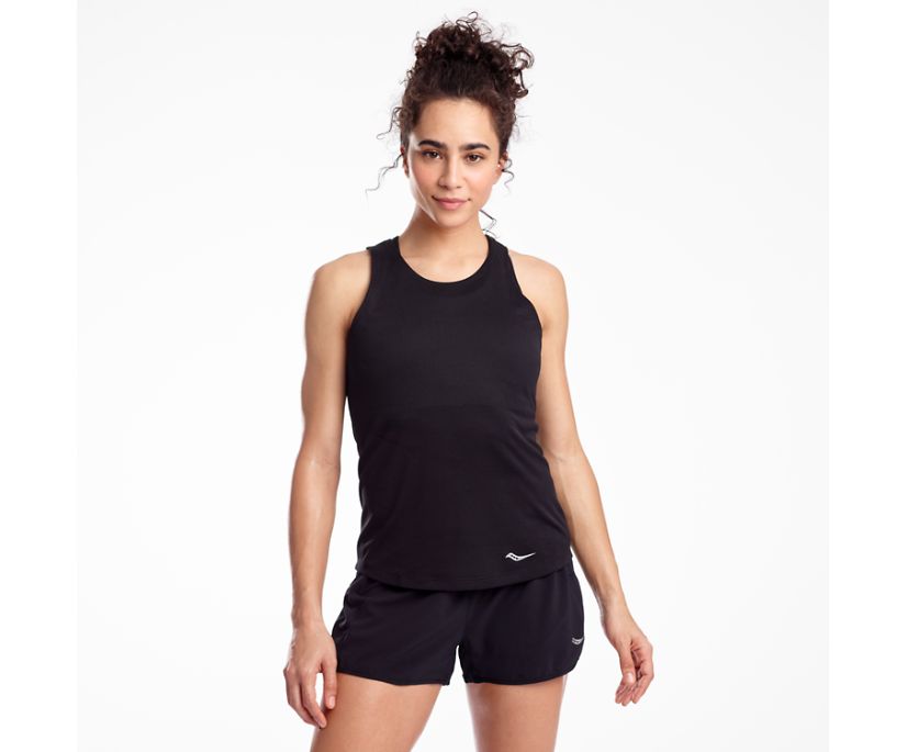 Saucony Stopwatch Singlet Women\'s Tanks Black | Canada 323AHKP